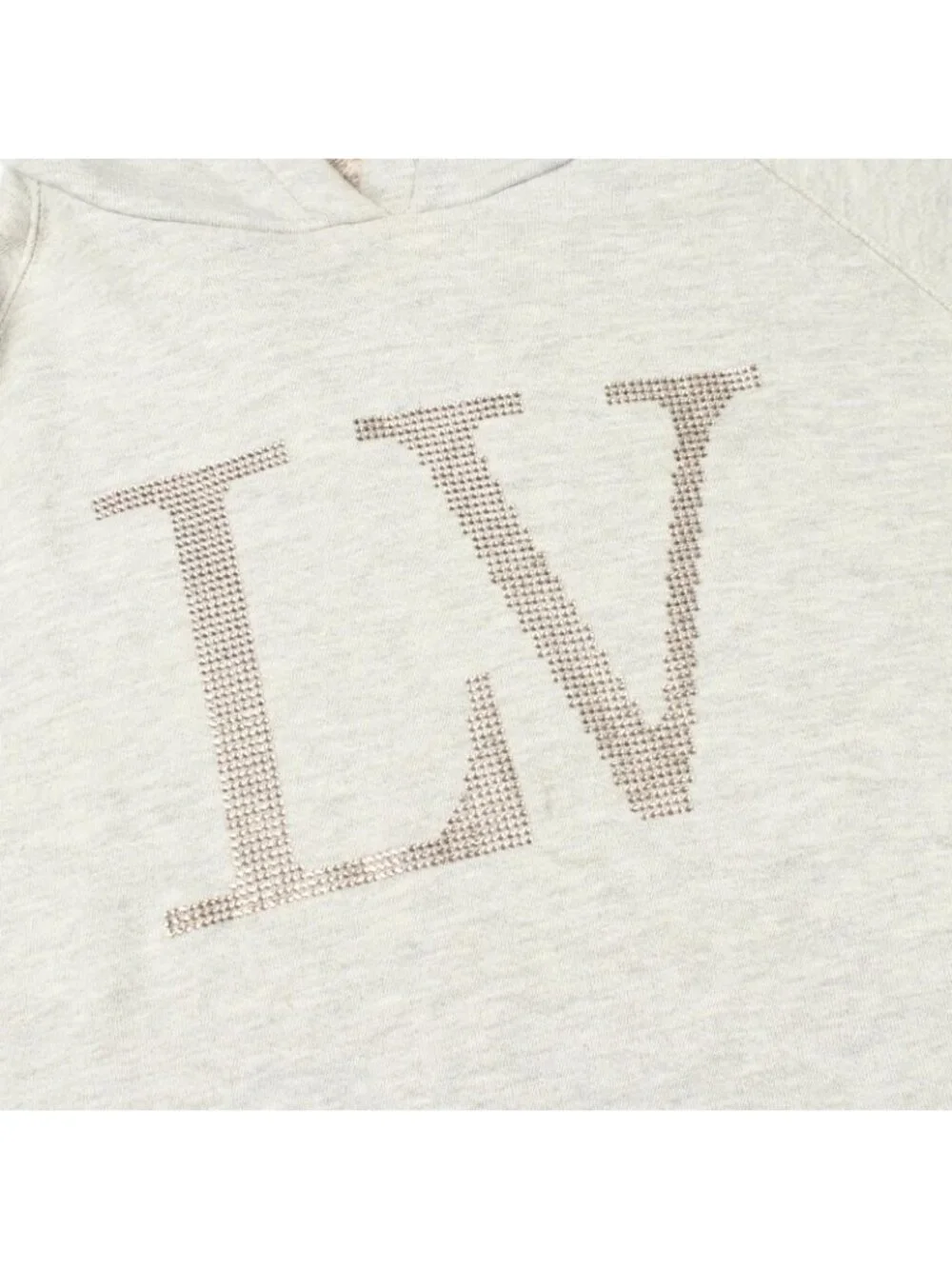 Louis Vuitton Hoodie Rhinestone Signature Maq Cotton Pullover